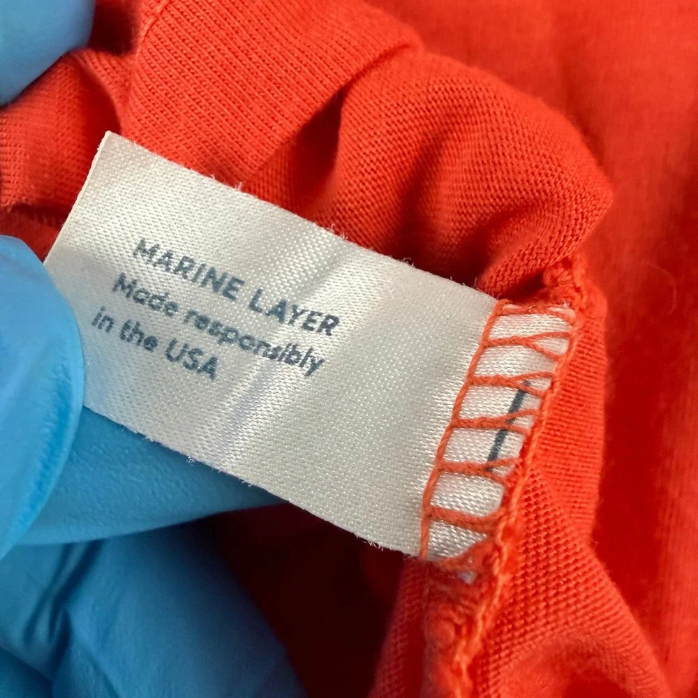 Marine Layer T-Shirt Mens XL‎ Orange Graphic Short Sleeve Crewneck Casual USA